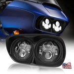 Black 5 3/4" Dual Led Front For Harley Road Glide 1998-2013. Fixed Price $96.99.