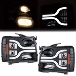 Projector Headlights Led Drl For Chevy Silverado 1500 2500HD 3500 2007-2013. Fixed Price $186.30.
