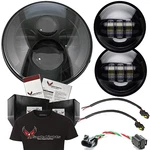 Eagle Lights Black 7" Led Headlight & Passing Kit Harley Replacement. Fixed Price $249.99.