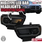 Smoke Hid Projector Headlights Fits 2011-2014 Dodge Charger Led Sequential. Fixed Price $262.49.