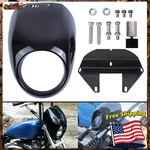 Black Front Cowl Headlight Fairing For Harley Sportster Xl 883 1200 Dyna Racer. Fixed Price $41.99.