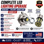 Ultra Led Headlight + Brake Combo For Honda GB500 1989-1990 Brightness. Fixed Price $20.99.