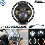 Led Headlight For Harley Motorcycle 7" Inch Round Driving Drl. Fixed Price $30.67.