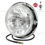 7" Headlight Flat W/ Mounting Metal & H4 Halogen Lamp Fit Mack Rd Rm Rs Rl. Fixed Price $14.00.