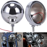Chrome 4.5" Spot Passing Fog Lights Lamps Housing Bucket For Harley Touring Dyna. Fixed Price $28.50.