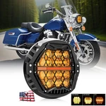 Fit 1994-2023 For Harley Road King Upgrade Yellow Len 7INCH Led Drl Headlight H9. Fixed Price $122.99.