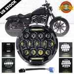 7 Inch Headlights Drl Turn Signal Halo Ring Angle Eyes For Harley Motorbike Us. Fixed Price $30.99.