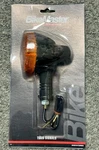 Bikemaster Black Rear Right Turn Signal W/ Orange Lens #262233. Fixed Price $23.99.