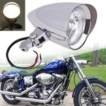 For Harley Softail Dyna Ultima 4 1/2" Chrome Tri Bar Bullet Headlight Lamp. Fixed Price $65.95.