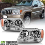 1999-2004 Jeep Grand Cherokee Headlights Headlamps Replacement 99-04 Left+right. Fixed Price $64.99.
