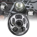Chrome 5.75 5-3/4 Round Led Headlight For Harley Davidson Dyna Street Bob Glide. Fixed Price $54.99.