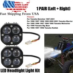 Pair Led Headlights Kit Lens For Yamaha Banshee /warrior YFZ350 Atv. Fixed Price $52.99.