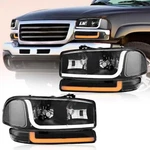 Led Drl Headlight, Headlights Assembly Kit Compatible With 1999-2007 Gmc. Fixed Price $151.76.