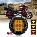 120W 7IN Halo Led Yellow Headlight For Harley Electra Glide Ultra Limited Flhtk. Fixed Price $118.99.