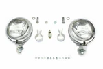 12 Volt 4 1/2" Chrome Spotlamp Kit For Harley Davidson By V-twin. Fixed Price $126.85.