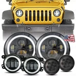 2007-2018 For Jeep Wrangler Jk Combo 7" Round Led Headlights Fog Lamps Turn Set. Fixed Price $71.99.