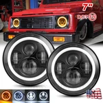 Pair 105W 7" Round Led Headlights Hi/lo Halo Beam For Suzuki Samurai 1986-1995. Fixed Price $52.88.