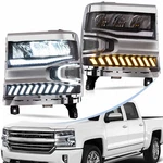 Vland Led Headlights For 2016-2018 Chevrolet Silverado 1500 Front Lamps Lh+rh. Fixed Price $549.99.