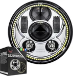 8900CG3H-SCOUT Indian Motorcycle Headlight With White Halo Ring, Fits 2015. Fixed Price $323.99.