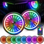 Mictuning J1 7" Round Led Headlights, Rgb Halos Projector For Jeep Wranglers. Fixed Price $288.92.