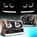 For 2003-2007 Silverado Avalanche J-halo Led Drl Headlight Bumper Lamps Black. Fixed Price $145.99.