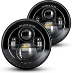 Lx-light 7 Round Led Headlights Pair Black Jeep Wrangler Jk Tj Lj Hummer H1 H2. Fixed Price $44.95.