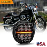 120W Dot 5.75 Inch Round Led Headlight Hi/lo Drl For Harley Dyna Super Glide Fxd. Fixed Price $92.98.
