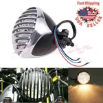 4.5" Motorcycle Scalloped Finned Grill Headlight Lamp For Harley Yamaha Honda Us. Fixed Price $31.95.