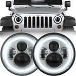7" Chrome Halo Led Projection Headlights For 1997 - 2018 Jeep Wrangler Jku Tj. Fixed Price $329.99.