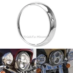 For Harley Touring Road Electra Glide 7" Chrome Headlight Lamp Trim Cover. Fixed Price $31.46.