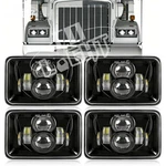 4PCS Black 4X6" Led Headlights Fit Freightliner FLD120 1988-2010 FLD112 Classic. Fixed Price $71.99.