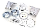 V-twin 33-1428 Chrome 7" Headlamp Cowl Nacelle Kit 86-17 Harley Softail Flst. Fixed Price $560.95.