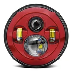 Eagle Lights Red 7" Round Led Headlight For Harleys. Fixed Price $179.99.