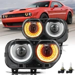 Pair Led Headlights Halogen Lamps Projector For 2015-2023 Dodge Challenger. Fixed Price $142.99.