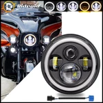 7"INCH Led Drl Headlight&angle Eey Halo For Harley Davidson Touring Road King. Fixed Price $30.94.