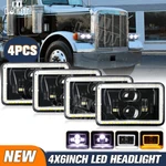 4PCS 4X6'' Led Headlights Hi/lo W/drl For Peterbilt 379 378 Freightliner FLD120. Fixed Price $74.68.
