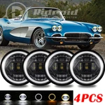 4X 5.75 5-3/4" Inch Led Round Headlights For Chevy Gmc Corvette C1 C2 1963-1982. Fixed Price $100.94.