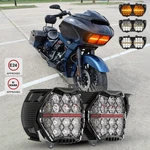 Honeycomb E-24 Led Dual Headlight Amber Drl For Harley Road Glide Cvo 2018 2022. Fixed Price $309.99.