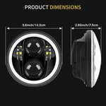5.75" Led Halo Headlight Projector Beam JG-M002-ZQ Motorcycle&truck. Fixed Price $70.00.