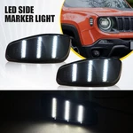 2PCS Front Side Marker Smoked White Led Lights Lamps For 2015-2023 Jeep Renegade. Fixed Price $23.74.