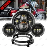 For Harley-davidson Road King Flhr 7" Led Headlight Hi/lo + 4.5" Passing Lights. Fixed Price $68.80.