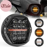 Dot Approved 1000% Bright 120W 7'' Motorcycles Led Headlight With Amber Turn Sig. Fixed Price $187.27.