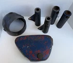 Vtg Used Honda CB77 Superhawk Lot - Headlight Bucket/brackets, Side/fork Covers. Fixed Price $129.95.