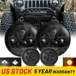 2007-2018 For Jeep Wrangler Jk Combo 7'' Round Led Headlights Turn Signal. Fixed Price $67.87.