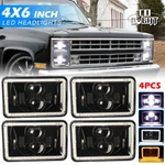 4PCS 4X6" Headlights Hi/lo Sealed Beam For Chevy C10 81-86 Pickup K10 Blazer. Fixed Price $75.19.