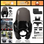 Fatecim Headlight Fairing With 15" Smoke Windshield For Harley Dyna. Fixed Price $186.99.