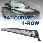 Roof 54" Curved Led Work Light Bar Spot Flood Combo 6000K Driving Off Road 4WD. Fixed Price $102.07.