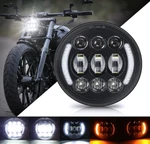 Suparee 5.75" Led Headlight With Halo Drl Turn Signal. Fixed Price $39.99.