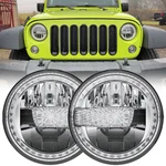 2X 7" Inch Round Led Headlight Drl Eyes For Jeep Wrangler Jk Cj Lj Tj. Fixed Price $119.99.