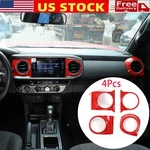 Abs Red Dashboard Central Control Air Outlet Ring Cover For Toyota Tacoma 16-20. Fixed Price $29.99.